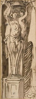 Three Caryatids Supporting a Basket, n.d. Creators: Unknown, Philip Fruytiers, Jacob Jordaens, Peter Paul Rubens, Jan Boeckhorst.