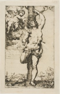 Saint Sebastian Crowned by an Angel, n.d. Creator: Willem Panneels.