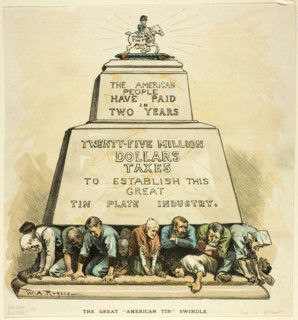 The Great American Tin Swindle, published October 19, 1892. Creator: William Allen Rogers.