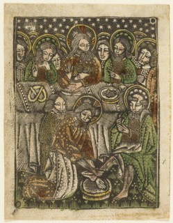 The Last Supper and Christ Washing the Feet of the Apostles, 1460-65. Creator: Unknown.