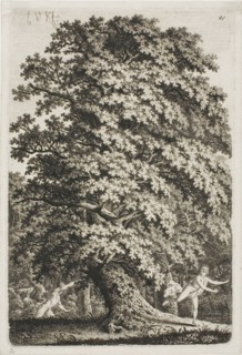 Woman Fleeing from a Man Holding a Lance in the Forest, 1796/1800. Creator: Carl Wilhelm Kolbe the elder.