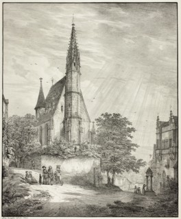 Kiderich Church in Rheingau, 1823. Creator: Domenico Quaglio II.