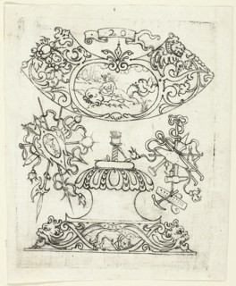 Plate 20, from twenty ornamental designs for goblets and beakers, 1604. Creator: Master AP.