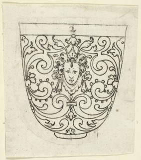 Plate 2, from XX Stuck zum (ornamental designs for goblets and beakers), 1601. Creator: Master AP.