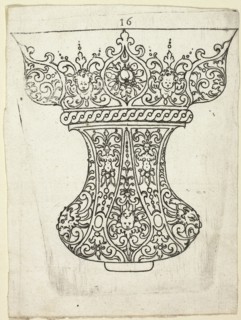 Plate 16, from XX Stuck zum (ornamental designs for goblets and beakers), 1601. Creator: Master AP.