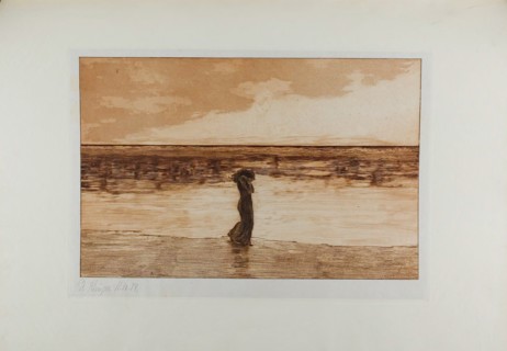 Abandoned, plate five from A Life, 1884. Creator: Max Klinger.