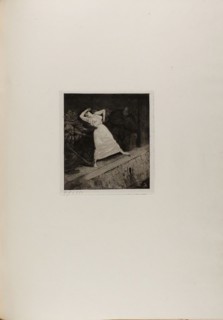 Into the Gutter!, plate ten from A Life, 1884. Creator: Max Klinger.
