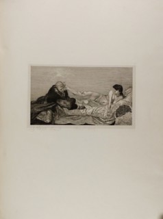 The Proposition, plate six from A Life, 1884. Creator: Max Klinger.