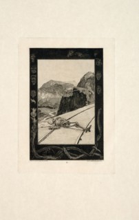 On the Rails, plate eight from On Death, Part I, 1889. Creator: Max Klinger.