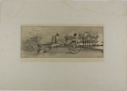Cupid, Death, and the Next World, plate twelve from Intermezzos, 1881. Creator: Max Klinger.