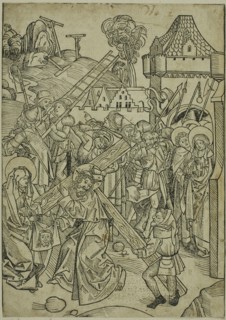 Christ Bearing the Cross, page 81, from the Treasury (Schatzbehalter), 1491. Creator: Michael Wolgemut.