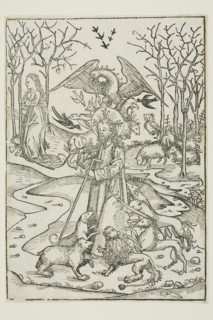 The Virtues of Christ and the Wickedness of His Enemies Symbolized by Diverse Birds..., 1491. Creator: Michael Wolgemut.