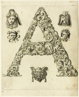 Letter A, 1630. Creator: Pierre Aubry.