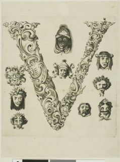 Letter V, 1630. Creator: Pierre Aubry.