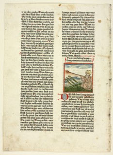 Life of Saint Pirminius from Heiligenleben, Winterteil (Lives of the Saints, Wintertime)..., 1929. Creators: Unknown, Günther Zainer, Jacobus de Voragine, Wilhelm Ludwig Schreiber.