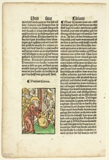 Saint Ciriaco from Heiligenleben (The Lives of Saints), Plate 12 from Woodcuts from..., 1929. Creators: Unknown, Johann Schönsperger the Elder, Jacobus de Voragine, Wilhelm Ludwig Schreiber.