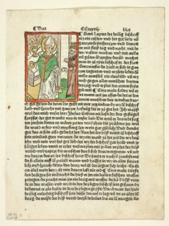 Saint Lupo from Heiligenleben (Lives of the Saints), Plate 5 from Woodcuts from Books..., 1929. Creators: Unknown, Anton Sorg, Jacobus de Voragine, Wilhelm Ludwig Schreiber.
