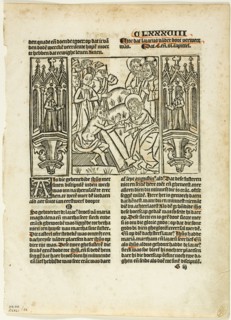 The Raising of Lazarus from Leven Christi by Ludolphus de Saxonia..., assembled...1937. Creators: Unknown, Max Geisberg, Ludolph of Saxony.