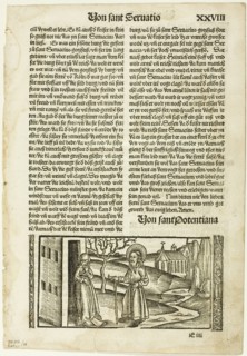 Illustration from Das Leben der Heiligen, plate sixteen from Woodcuts..., 1513, assembled...1937. Creators: Unknown, Max Geisberg.