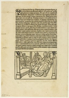 Illustration from "Fabulae Aesopi", plate 34 from Woodcuts..., 1501, assembled...1937. Creators: Unknown, Max Geisberg.