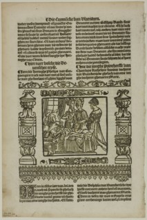 Illustration from Coronijke van Flaendren, plate 59 from Woodcuts..., 1531, assembled...1937. Creators: Unknown, Max Geisberg.