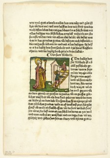 ‘DELETE’ Saint Wilbolt from Heiligenleben, Winterteil (Lives of the Saints Wintertime) Creators: Unknown, Johannes Baemler, Jacobus de Voragine, Wilhelm Ludwig Schreiber.