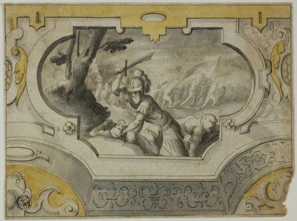Battle Scene (for Overdoor Decoration), n.d. Creator: Unknown.