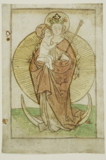 The Virgin and Child with Crown and Sceptre on a Crescent, c. 1460. Creator: Unknown.