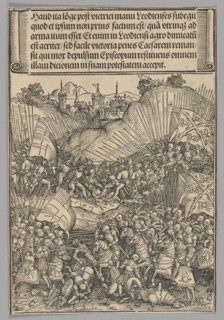 Battle for Liège, plate 8 from Historical Scenes from the Life of Emperor...printed c. 1520. Creator: Wolf Traut.
