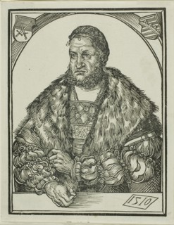 Elector Frederick III of Saxony, from Speculum intellectuale felicitatis humane, 1510. Creator: Wolf Traut.