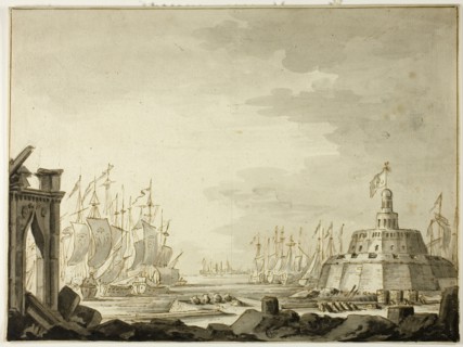 Malta, Harbor of Valletta, 1695. Creators: Abraham Storck, Willem Schellinks.