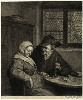 Old Man and Woman, n.d. Creator: Cornelis de Visscher.