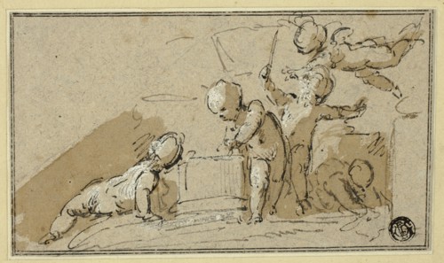 Five Putti at Play, n.d. Creator: Jacob de Wit.