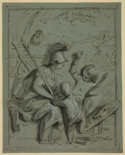 Minerva with Two Putti, n.d. Creator: Jacob de Wit.