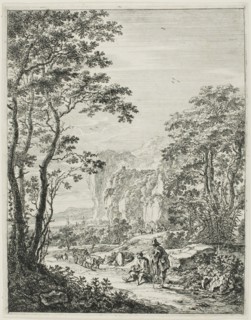 The Ox-Cart, from Upright Italian Landscapes, 1638/52. Creator: Jan Dirksz Both.