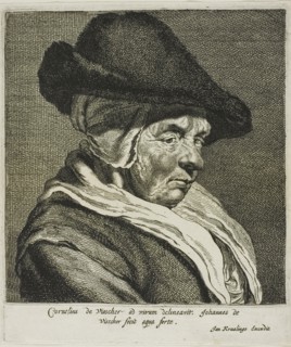 Portrait of an Old Woman, Visscher's Mother, n.d. Creator: Cornelis de Visscher.