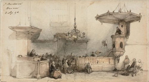 Interior of a Church, 1846. Creator: Johannes Bosboom.