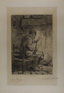 The Smoker, 1882. Creator: Jozef Israels.