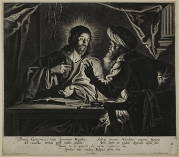 Christ and Nicodemus: A Night Piece, 1626/74. Creator: Pieter de Jode II.