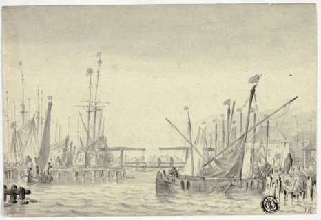 Ships in Harbor, n.d. Creator: Pieter Coopse.