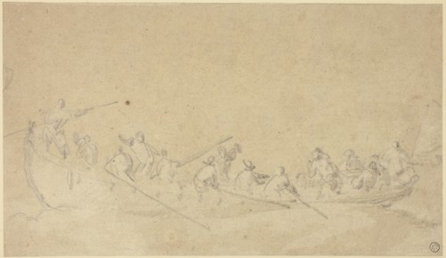 Figures in Boats, n.d. Creator: Willem van de Velde the Younger.