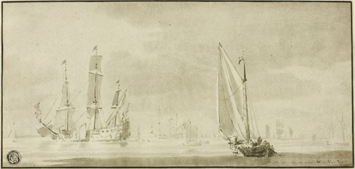 Galleons and Sailboats, n.d. Creator: Willem van de Velde the Younger.