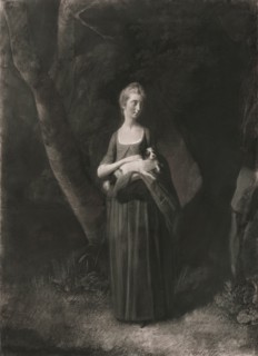 Miss Cunningham Holding Her King Charles Spaniel, 1770. Creator: Robert Healy.