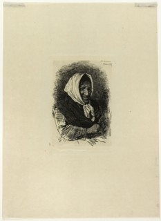 Old Woman Facing Right, 1874. Creator: Antonio Piccinni.