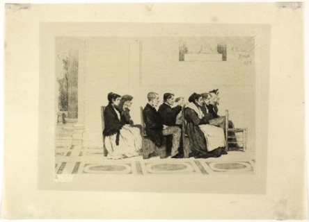 Attending Mass, Rome, 1875. Creator: Antonio Piccinni.