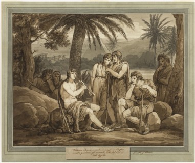 Telemachus Plays and Sings to the Shepherds in Egypt, from The Adventures of..., 1808. Creator: Bartolomeo Pinelli.