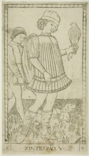 The Gentleman, plate five from The Ranks and Conditions of Men, c.1465. Creator: Unknown.