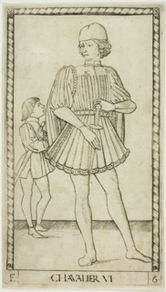 The Knight, plate six from The Ranks and Conditions of Men, c.1465. Creator: Unknown.