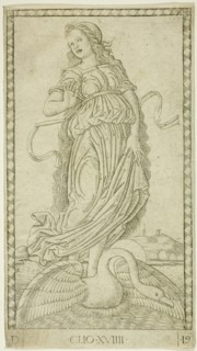 Clio, plate nineteen from Apollo and the Muses, c.1465. Creator: Unknown.
