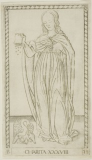 Charity, plate 38 from Genii and Virtues, c.1465. Creator: Unknown.